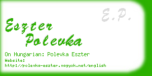 eszter polevka business card